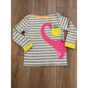 Mini Boden 2-3Y Girly Dino Pocket Tee